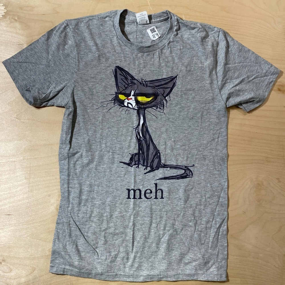 Gray Cat Graphic T-Shirt Small (MX) - Picture 3 of 8